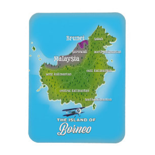 Borneo Map Magnet