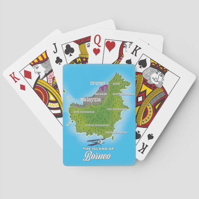 Borneo Map Spielkarten (Rückseite)