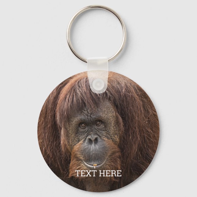 Borneo Orangutan Schöne Fotografie Schlüsselanhänger (Vorderseite)