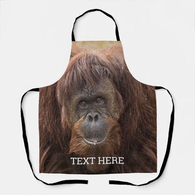 Borneo Orangutan Schöne Fotografie Schürze (Vorderseite)
