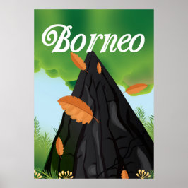 Borneo Rainforest travel poster