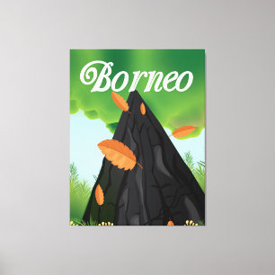 Borneo Rainforest travel poster Leinwanddruck