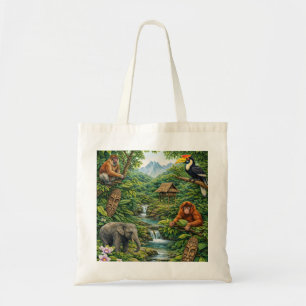 Borneo-Tropischer-Regenwald-Wildlife Tragetasche