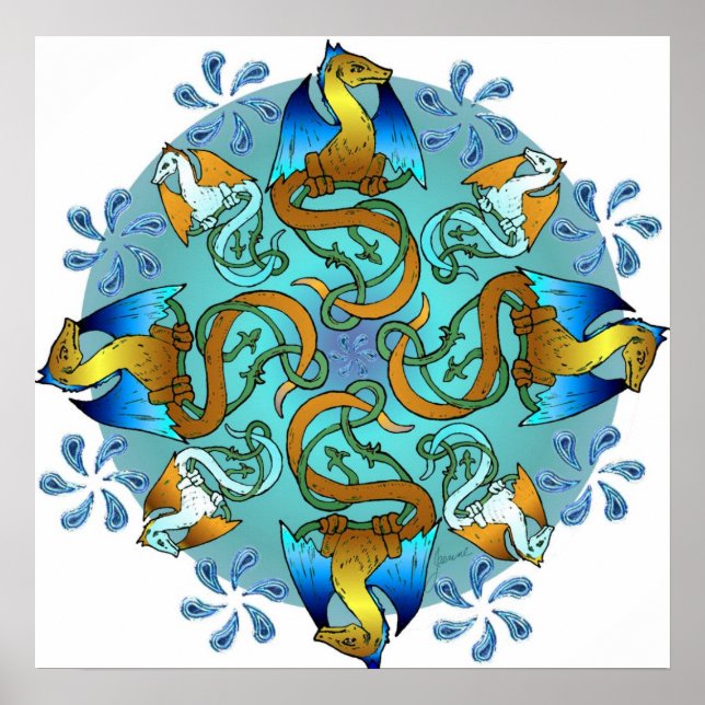 Bornholm Blues Canvas Print - Uhrzeigersinn Poster (Vorne)