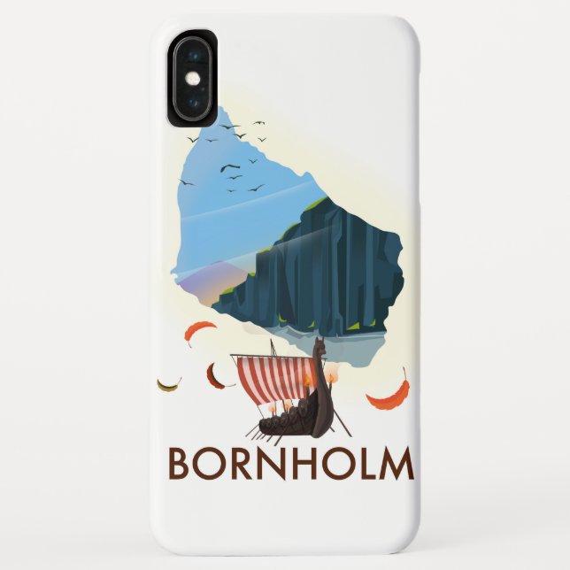 Bornholm Island Viking Map Case-Mate iPhone Hülle (Rückseite)