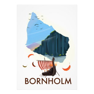 Bornholm Island Viking Map Fotodruck