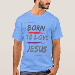 Borno liebt Jesus lustig T-Shirt
