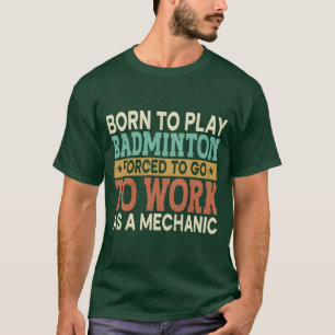 Borno spielt Badminton, erzwungener Sportler lusti T-Shirt