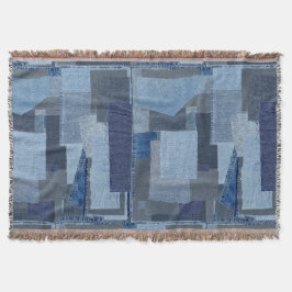 Boro Boro Blue Jean Patchwork Denim Shibori Decke