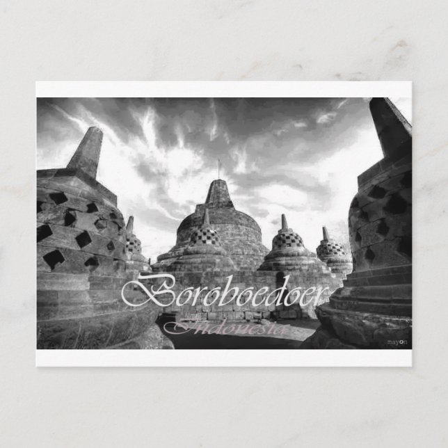 Boroboedoer Tample Serie von Postkarte (Vorderseite)