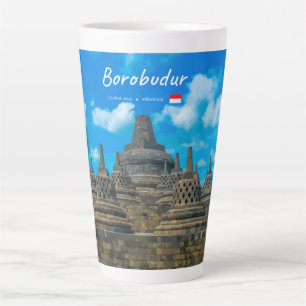Borobudur, Indonesien - Antiker buddhistischer Tem Milchtasse