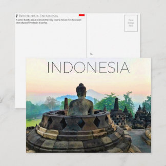 Borobudur, Indonesien Reise-Postkarte Postkarte