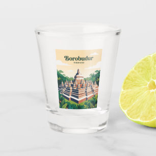 Borobudur Indonesien Schnapsglas