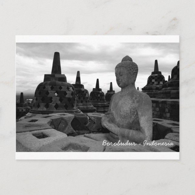 Borobudur Postkarte (Vorderseite)