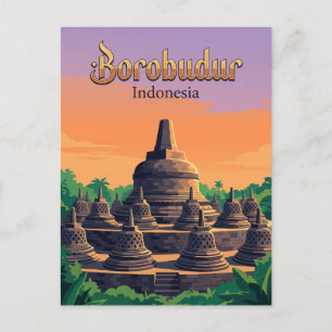 Borobudur-Tempel Indonesien Postkarte