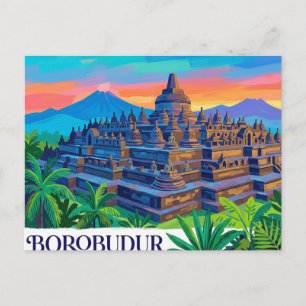 Borobudur-Tempel Indonesien Postkarte