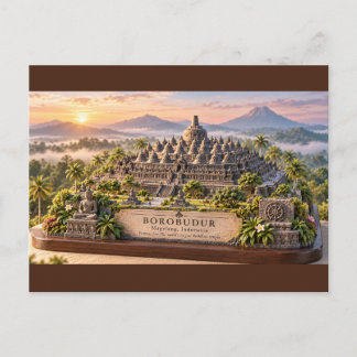 Borobudur-Tempel Postkarte