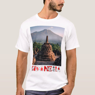 Borobudur Temple - Indonesien Kunst T-Shirt