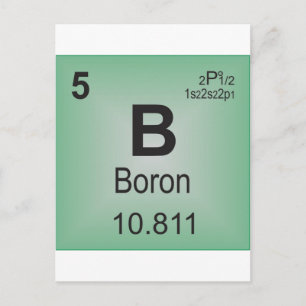 Boron Individual Element der Periodic-Tabelle Postkarte