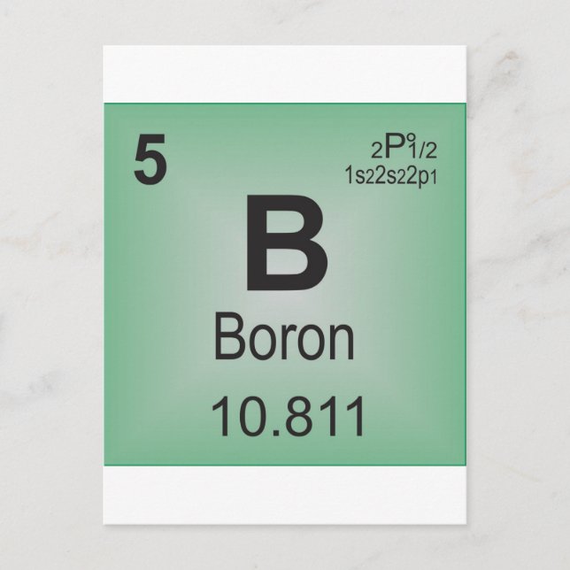 Boron Individual Element der Periodic-Tabelle Postkarte (Vorderseite)