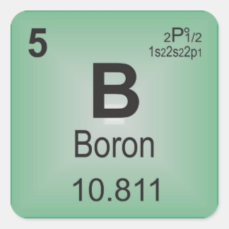 Boron Individual Element der Periodic-Tabelle Quadratischer Aufkleber