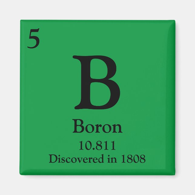 Boron Periodic Table Magnet (Vorne)