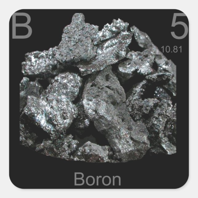 Boron Quadratischer Aufkleber (Vorderseite)