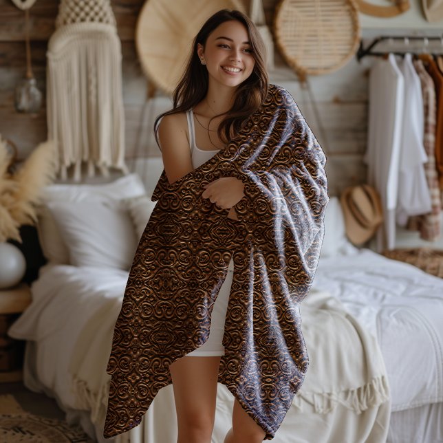 Borre Viking Style Imitate Leather Pattern Fleecedecke (Von Creator hochgeladen)