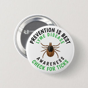 Borreliose-Bewusstsein Hirschzecke Button