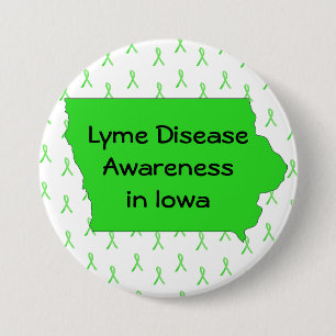 Borreliose-Bewusstsein in Iowa Button