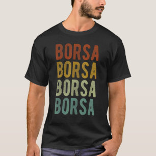 Borsa City Romania Retro Vintag T-Shirt