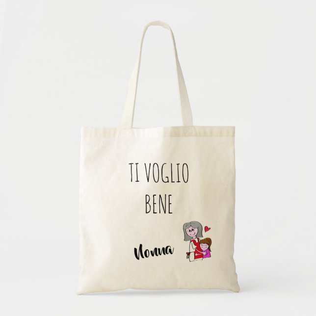 Borsa Ti voglio ben Nonna - femminuccia Tote Beute Tragetasche (Vorne)