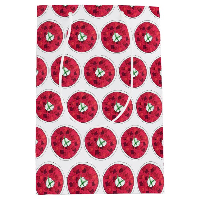 Borscht Eastern European Red Beet Beet Soup Mittlere Geschenktüte (Vorderseite)