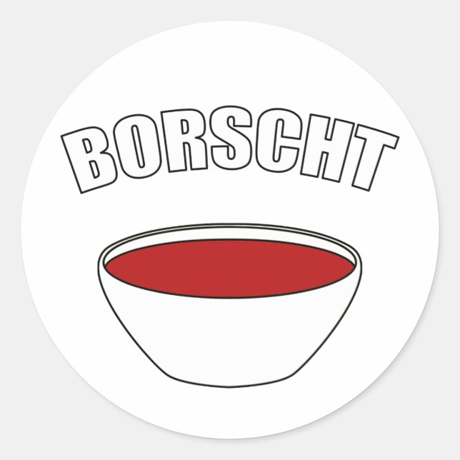 Borscht Runder Aufkleber (Vorderseite)