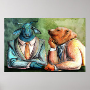 Börse durch Portia St Luke Poster