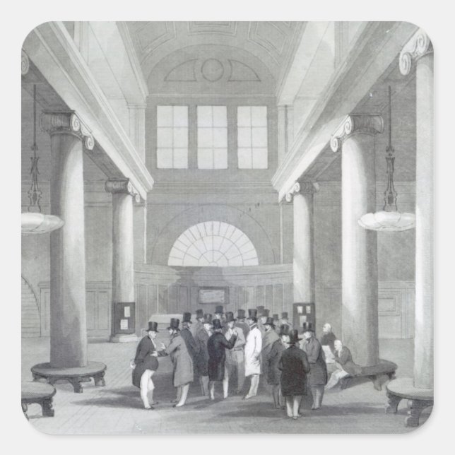 Börse Quadratischer Aufkleber (Vorderseite)