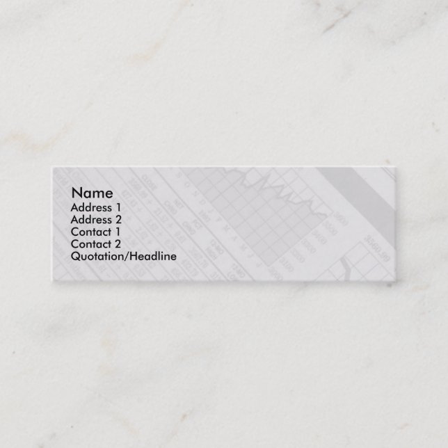 Börse-Visitenkarte Mini Visitenkarte (Vorderseite)