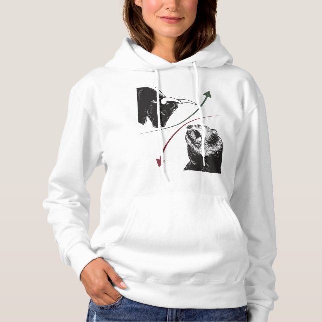 Börsenaktien Börsenkurse als Bärenpreise Hoodie (Vorderseite)