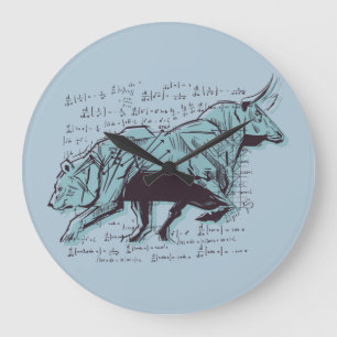 Börsenanalyse Große Wanduhr