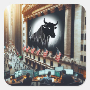 Börsenaufkleber Quadratischer Aufkleber