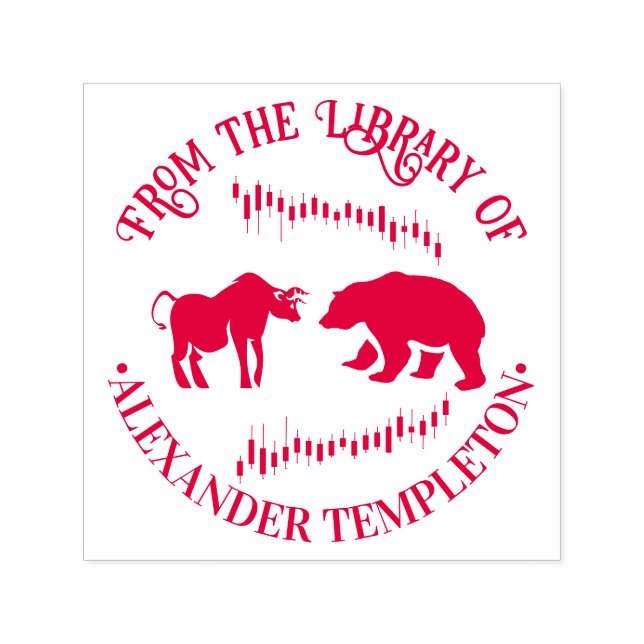 Börsenbulle gegen Bär 2 Buchname Permastempel (Design)