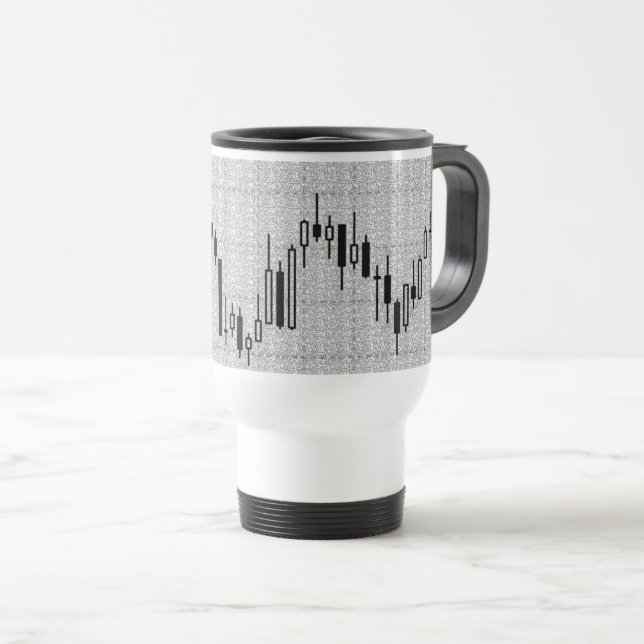 Börsendiagramm für Candlestick Reisebecher (VorderseiteRechts)