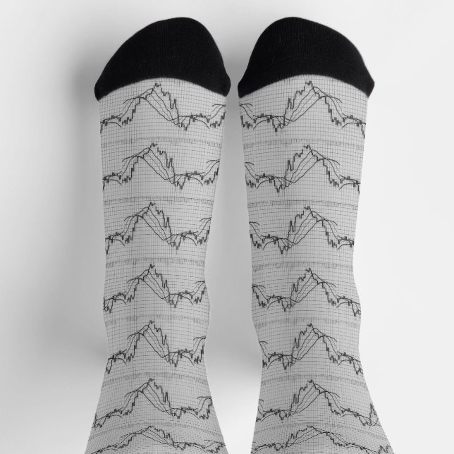 Börsendiagramm für Candlestick Socken (Oben)