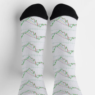 Börsendiagramm für Candlestick Socken