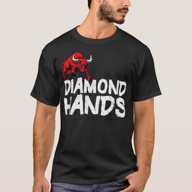 Börsendiamant Hands Bull TShirt Geschenk (Vorderseite)