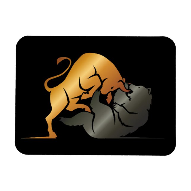 Börsenhandel für Bull- und Bärenmärkte Magnet (Horizontal)