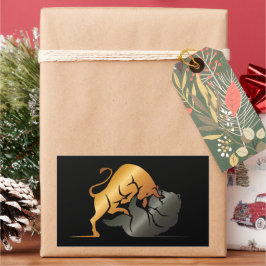 Börsenhandel für Bull- und Bärenmärkte Rechteckiger Aufkleber