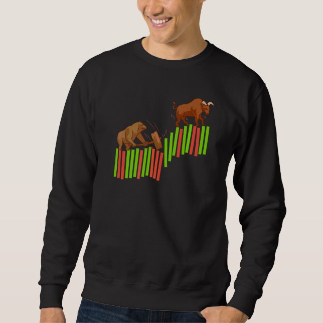 Börsenhandelshändler Bull VS Bear I Sweatshirt (Vorderseite)