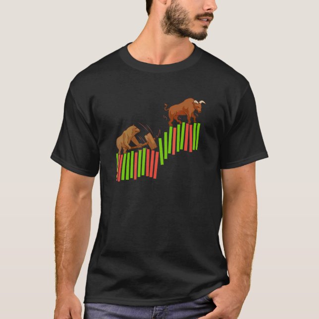 Börsenhandelshändler Bull VS Bear I T-Shirt (Vorderseite)
