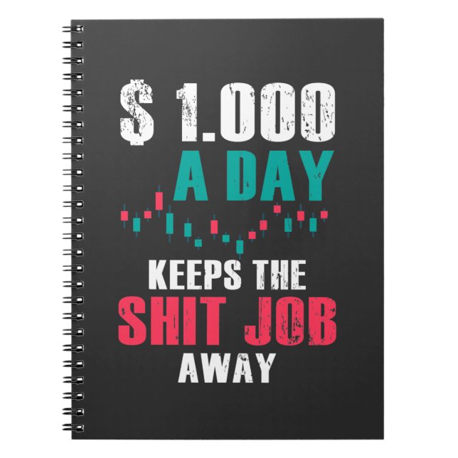 Börsenhandelshändler kündigen Job Notizblock (Vorderseite)